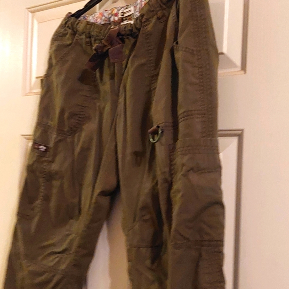 Women's Koi M Petite Drawstring Uniform Pants(Olive Green)💚